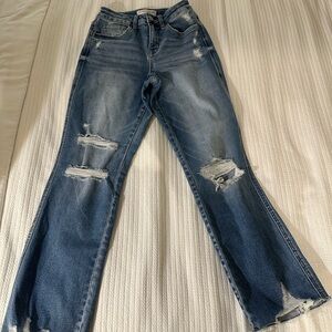 Flying Monkey High Rise Cropped Straight Jeans Size 23 EUC